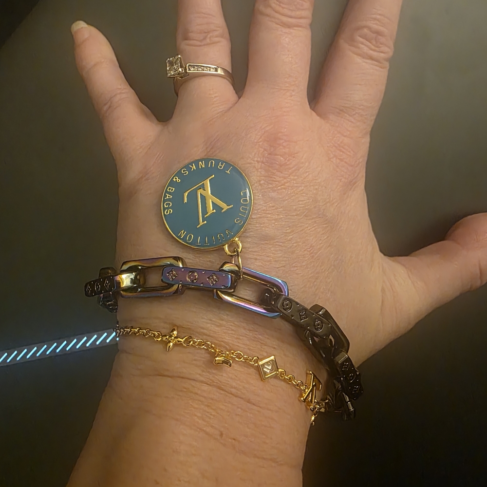 Upcycled Louis Vuitton Multicolor Chain Bracelet - Picture 3 of 6